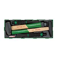 TOPTUL GTA0429 4PCS - Hammer & Soft Grip Chisel Set