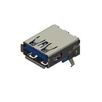 EDAC 690B109-223-012 USB Type A Connectors USB 30 Type-A Au flash plating RA PCB tails LCP insulator blue