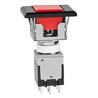 NKK Switches EB2061-C-J41A Standard Switches ON(ON) RED CAP BLACK BEZEL SNAP-IN 3A