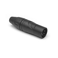 Amphenol Audio AX4MB-AU BULK Cable Connectors MTL SH 4 ML BLK FINISH GLD PLTD