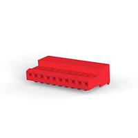 AMP Connectors - TE Connectivity 4-641237-0 Receptacle Assembly 10P MTA100 CONN ASSY RED 30AU