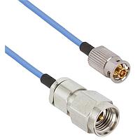 Amphenol SV Microwave FQSMPM-047-MS292-180 RF Cable Assemblies SMPM F QB to 2.92mm STR M 18"Cable