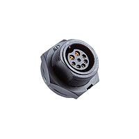 Amphenol LTW CBD-08PMFP-SC7001 Standard Circular Connector Ceres, Middle Size, Plastic, 10A+5A, 08 pins, Male Connector, Female Contact, Circular, Screw Thread, PCB 180, Receptacle, IP67