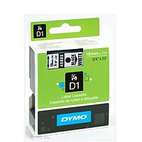 DYMO 63020714 D1 Black/White Tape (19mm x 7m)