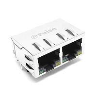 Pulse Electronics JXR8-1002NL Modular RJ45 1X2 1000BASE-TX Pin-in-Paste ICM