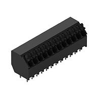 Wurth Elektronik 691410120012 Fixed Terminal Blocks WR-TBL 3.5mm pitch Monoblock THT Black 45 deg Dual Pin cable entry Screwless Push In 12P