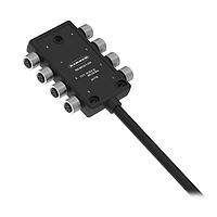 Banner Engineering R95-8M125-C1-D24P Sensor Cables / Actuator Cables I/O Junction Block, 16 PNP, 8 Female 5-pin M12 Ports, 1 M Cable, R95, PNP LED