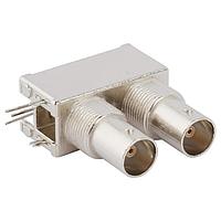 Amphenol RF 031-70508 Multi-Port Connectors BNC RA PCB Dual Jack 75 Ohm Valox