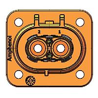 Amphenol Industrial ELR2Z03 Connectors Receptacle 2 Pole 6.0mm Key Z