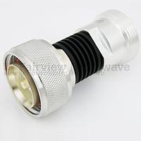 Fairview SA0805-20 20 dB Fixed Attenuator 7/16 Male To 7/16 Female Up To 8 GHz Rated To 5 Watts With Black Aluminum Heatsink Body