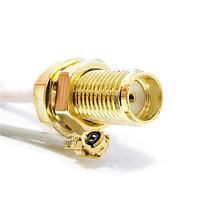 Siretta ASMG015X113S17 RF Cable Assemblies 150MM uFL TO SMA FEMALE BULKHEAD 1.13 MM CABLE