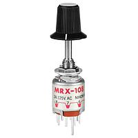 NKK Switches MRX108-BB Rotary Switches SP W/ 2-8 POS SMALL KNOB WHT