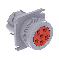 DEUTSCH - TE Connectivity HD10-6-12P 6-Way SZ 12 GREY RECEPT SQUARE FLANGE