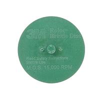 3M Electronic Specialty 7000000745 Flat Cables Scotch-Brite Roloc Bristle Disc, RD-ZB, 50, TR, Green, 3 in x 5/8 in, Tapered, 10 per inner, 40 per case