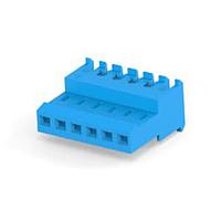 AMP Connectors - TE Connectivity 3-640622-6 Receptacle Housing FEED THRU W/O TAB 6P blue tin 26 AWG