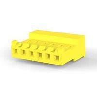 AMP Connectors - TE Connectivity 3-643818-6 Receptacle Housing CLOSED WITH TABS 6P L.R. yellow 20 AWG