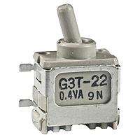 NKK Switches G3T22AH Ultra miniature process sealed SMT toggles DPDT ON NONE ON R/A