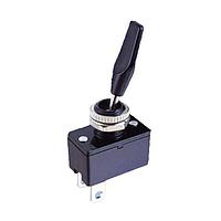 Shin Chin R13-95D-01(VDC) Toggle Switches 15A/12VDC Short Lever 3P SPDT/ON-OFF-ON/0.25"SQ