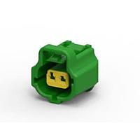 AMP Connectors - TE Connectivity 2822365-3 Housings EJ-2 DBL LOCK PLUG 2P ASSY D DARK GREEN