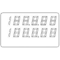 Lumex LDP-2R2608RD-50 LED Displays Amber 605nm 6100ucd 12 digit w/icons