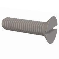 Essentra Components 50M050080H020 Slotted Countersunk 90 Slotted CSK Screw, M5 X .8 Thread, 20mm Lg