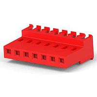 AMP Connectors - TE Connectivity 3-640606-7 Receptacle Assembly FEED THRU WO TAB 7P Red 22 AWG