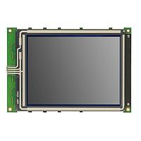 Amulet Technologies MK-AOB3202405T Transflective 5.7" fully integrated Amulet OnBoard QVGA transflective monochrome module (FSTN Positive, Transflective). Includes Amulet's Graphical OS Chip mounted directly to the back of the display, touch panel, LED backlight. Does not include software.