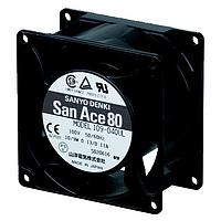 Sanyo Denki 109-041UL Axial Axial Fan, 80x80x42mm, 24VDC, 101.1CFM, 3.84W, 42dBA, Low Noise, Ribless, Tach