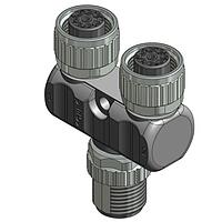 Amphenol CONEC 43-05184 Y-Splitter SAL-12-YS8-2YK8