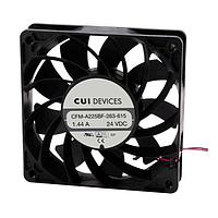 Same Sky (formerly CUI Devices) CFM-A225BF-163-615 Axial dc axial fan, 120 mm square, 25 mm, 12 Vdc, ball, 6300 RPM, 201.44 CFM
