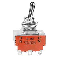 NKK Switches S32 Water tight medium/high capacity standard size toggles 20A 125-250VAC 20VDC 3PDT ON-ON SLDR LUG