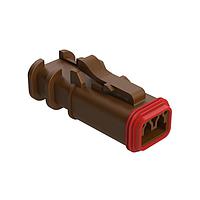 Amphenol SINE Systems AT06-2S-OMBRN Connectors PLUG, 2 SOCKET OVER-MOLDING, BROWN