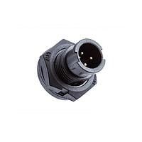 Amphenol LTW AU-04PMMP-LC7001 Standard Circular Connector Ceres, Mini Size, Plastic, 2A, 04 pins, Male Connector, Male Contact, Circular, 2 Points Lock, PCB 180, Receptacle, IP67