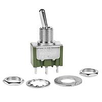 NKK Switches M2012S3A1W01 Toggle Switches ON-ON .256 BAT 1/4" BUSHING SOLDER LUG