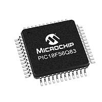 Microchip Technology PIC18F56Q84T-I/PT Microcontrollers CAN-FD, 64KB Flash, 8KB RAM, 12b ADC3, UTMR, DAC, Comp, PWM, CCP,CWG, HLT, WWDT
