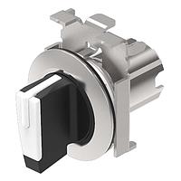 EAO 45-280S.4C90.003 Momentary-Rest-Momentary Selector switch actuator 3 positions white flush mounting mom-0-mom 45? short lever front metal