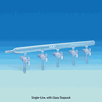 SciLab SL.Man2022 Vacu. Manifold.Single, 1-Way Glass cock, 5xPlaces