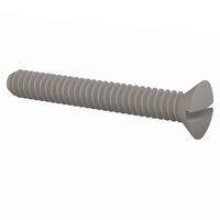 Essentra Components 330632A100 Slotted Countersunk 82 Slotted CSK Screw, #6-32 Thread, 1 Lg