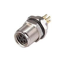 Same Sky (formerly CUI Devices) CDM802-06A-FP-F010-67 Straight 6 Pins PCB Panel Mount Front Fastened M10 x 0.75 ACoding Screw Copper Alloy