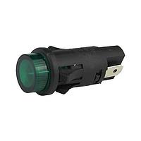VCC P81-G12H-CG Indicators 0.5in HI-HAT 12VDC TAB GREEN