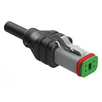 Amphenol SINE Systems AT06GY-4S-N-TPE-M5 Single Ended 4 Position Plug Single-Ended Molded Cable Assembly. Black TPE, Uses Connector  AT06-4S, 5 Meter Length