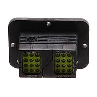 Amphenol SINE Systems ARC12-24PBR Sockets 24 Position, Receptacle, Pin Contact, Size 16, Threaded Insert for Jackscrew, Keyed B, Flanged, Reduced Diameter Rear Seal