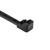 HellermannTyton RT40R0C2 Releasable Releasable Cable Tie, Release Tab, 8.5" Long, 40 lb Tensile Strength, PA66, Black, 100/pkg
