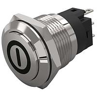 EAO 82-5161.2000.B001 Anti-Vandal 16 mm, Pushbutton, Stainless steel, flush/flush, Screwterminal, Maintained, Silver Contacts