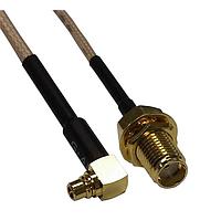 Crystek Corporation CCSMX1-FBM-RG178-12 RF Cable Assemblies DC-6GHz RG178 12 in. SMA FB/MMCX Male RA