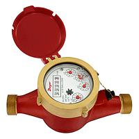 Dwyer WMH-B-C-09-1 High Temp Multi-Jet Water Meters for HVAC & Hot Water, Brass Body (BSPT Male, 1/2 in, 1 L/pulse)