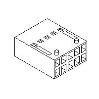 Molex 90143-0104 Receptacle Housing C-Grid Modr Crp Hsg g DR W/Pol Bttn 4Ckt