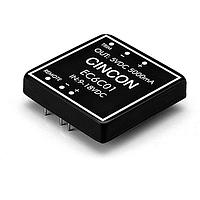 Cincon EC6C06 Isolated DC-DC Converter, 25 to 30 Watt, 2:1 Input Range, 9-18VDC Input, +/-15VDC Output