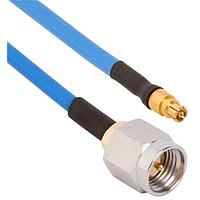 Amphenol SV Microwave FSSMPM-085-MSSMA-060 RF Cable Assemblies SMPM Straight Female to SMA Straight Male 6" Cable Assembly for .085 Flexible Coax