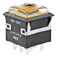NKK Switches UB225KKW015D-1JD Pushbutton Switches 5A DPDT ON (ON) AMB